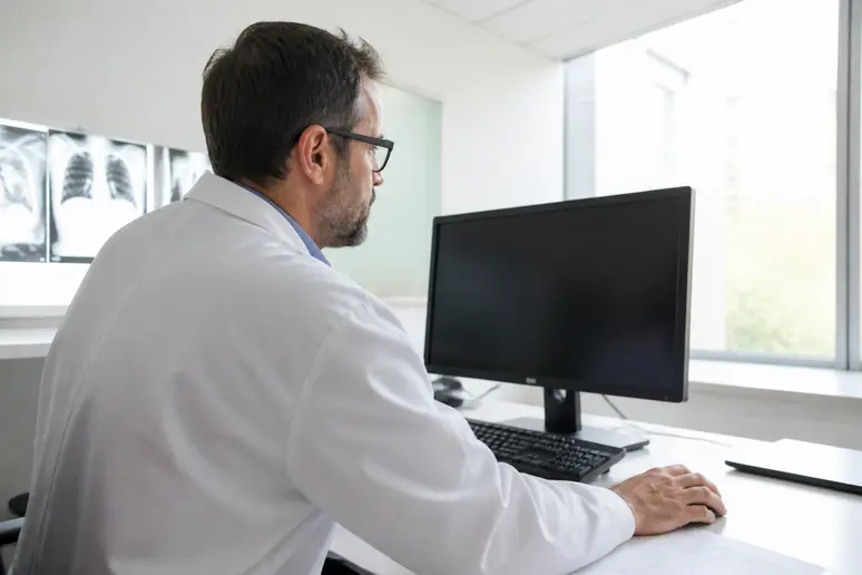 Application du score de Wells pour le diagnostic d'embolie pulmonaire dans un hôpital français.